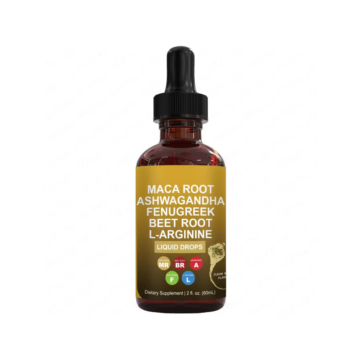 MACA ROOT ASHWAGANDHA FENUGREEK BEETROOT L-ARGININE LIQUID DROPS 60ML