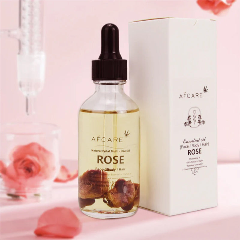 AFCARE Natural Plant Dried Flower Rose Essential Oil 60ml Body Massage Care. Essential Oil Diffuser