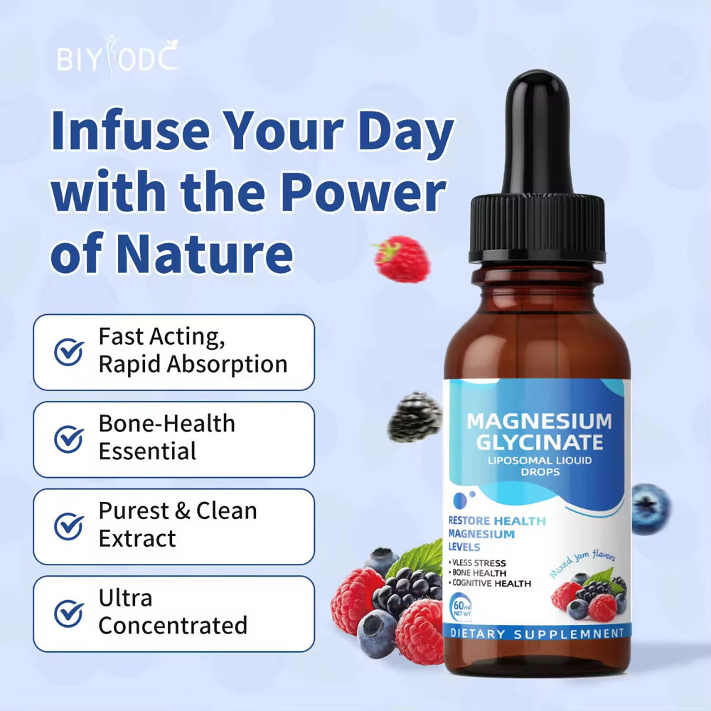 MAGNESIUM GLYCINATE LIQUID DROPS 60ML