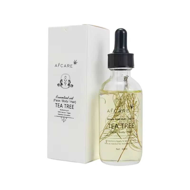 AFCARE Natural Plant Dried Flower Tea Tree Essential Oil 60ml Body Massage Care. Essential Oil Diffuser