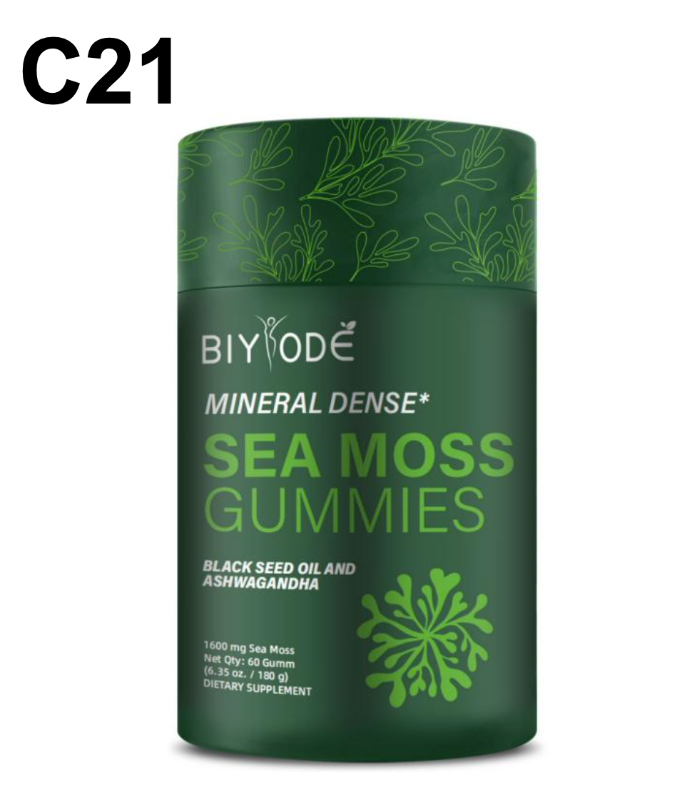 Biyode Sea Moss , Blackseed Oil & Ashwaghandha gummies – 60 gummies/bottle