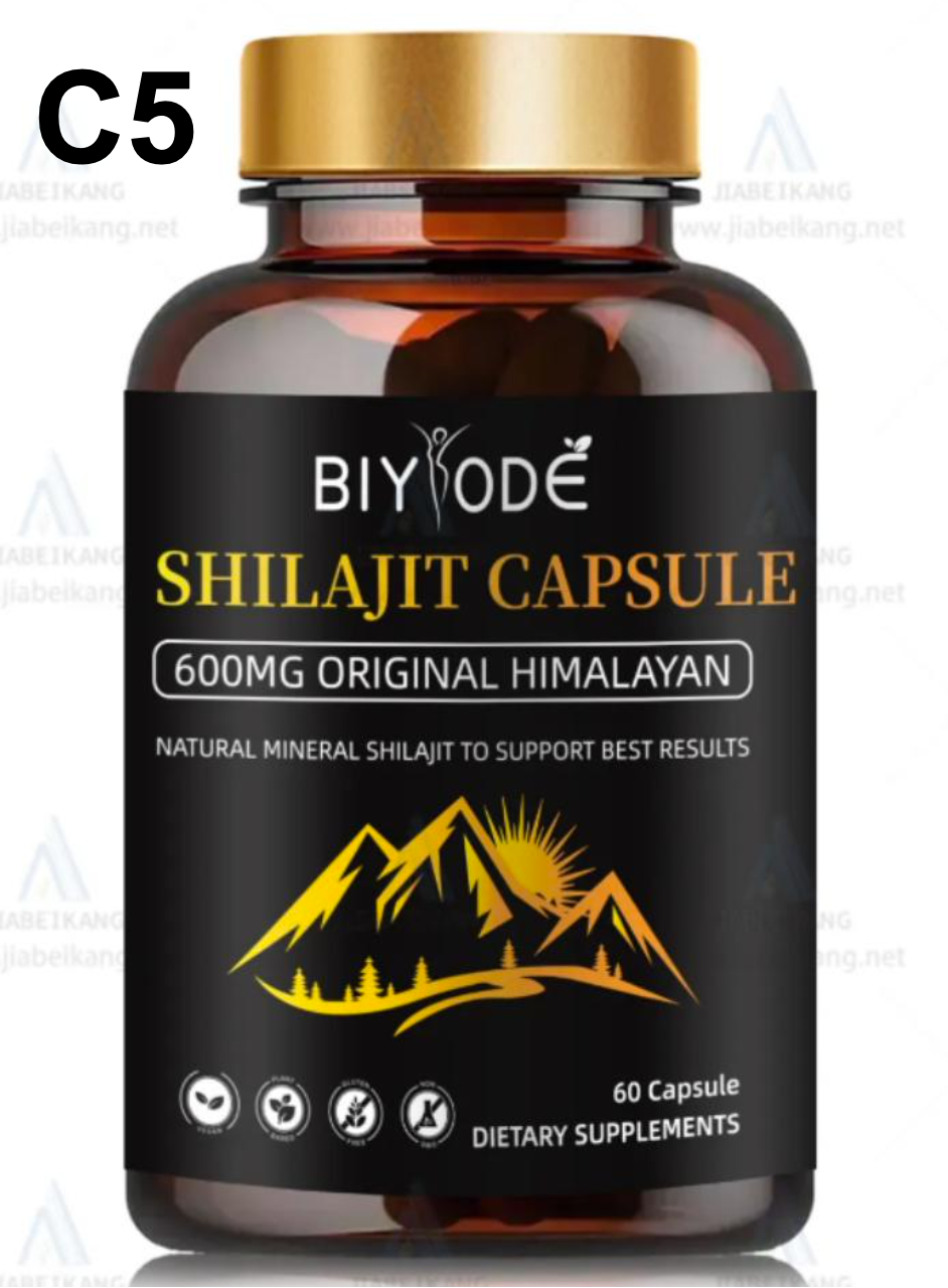 Biyode Shilajit 600mg Original Himalayan 60 caps/bottle
