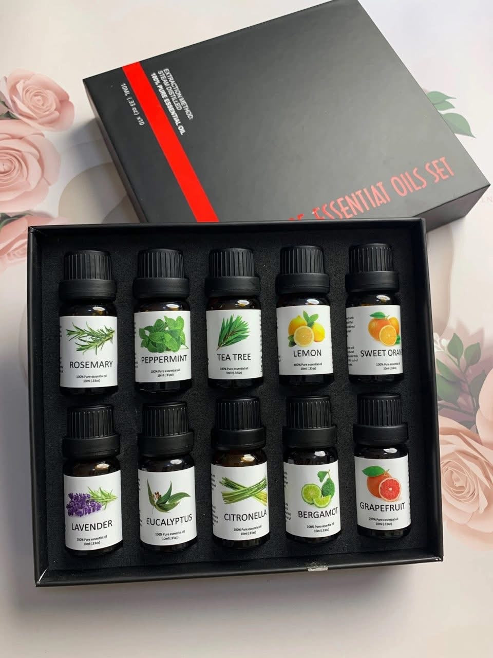 Pelligrina  Essential Oils Gift Set – 100% Pure, Natural & Cold Pressed